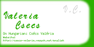 valeria csecs business card