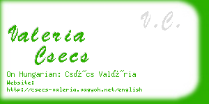 valeria csecs business card